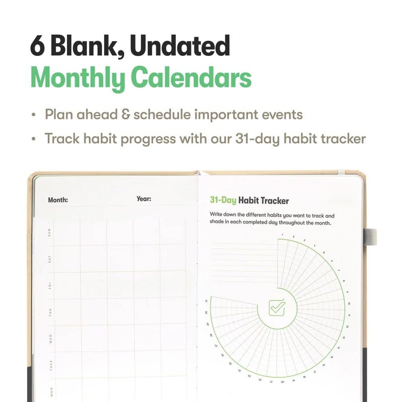 Habit Nest The Habit Nest Daily Planner,The Ultimate Undated A5 Planner. Plan each day to perfection, boost productivity, Organizer, and Habit Tracker Journal. - Image 4